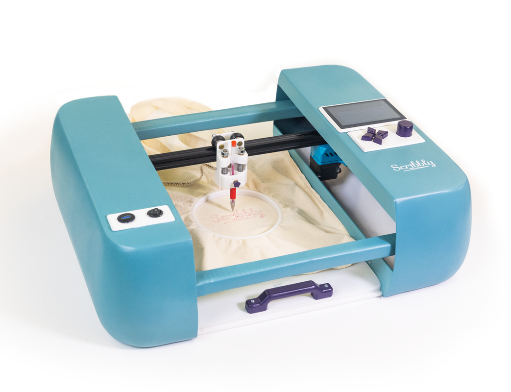 Scribbly embroidery guide drawing machine